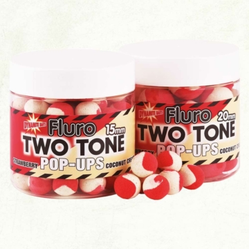 Dynamite Baits Fluro Strawberry&coconut Cream Two-Tone Pop-Up (15mm)