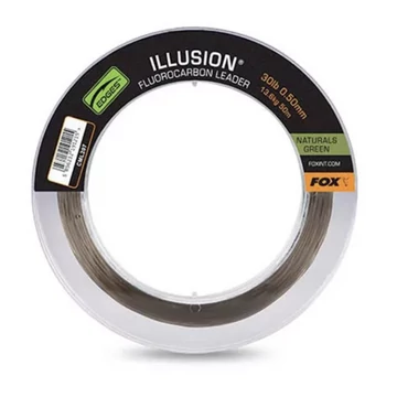 Fox Illusion Fluorocarbon Leader 30lb 13.6kg (0.50mm) x 50m Naturals Green  - Előkezsinor