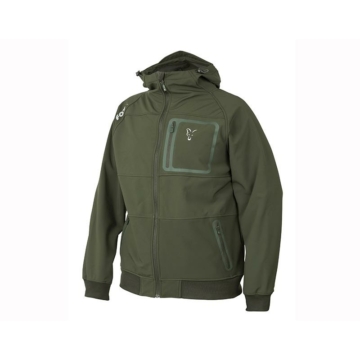 FOX Collection Green & Silver Shell Hoodie Softshell Kabát