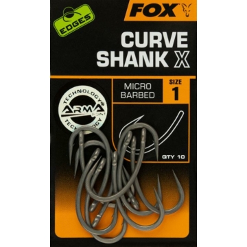 FOX Edges Armapoint Curve Shank X Erősített Horog