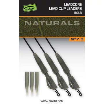 FOX Naturals Leadcore PG Lead Clip Leaders Ólombetétes Szerelék