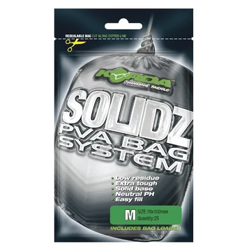 Korda Solidz Medium PVA Bags Zacskó (ajándék töltővel)