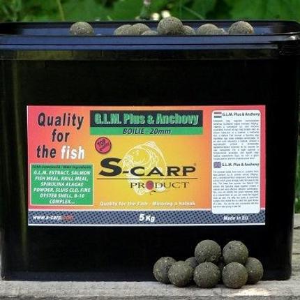 S-Carp G.L.M. Plus & Anchovy Nagy Kiszerlésű Bojli